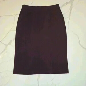 7th Avenue New York & Company Staight Stretch Ruffle Midi Skirt Purple Size 10